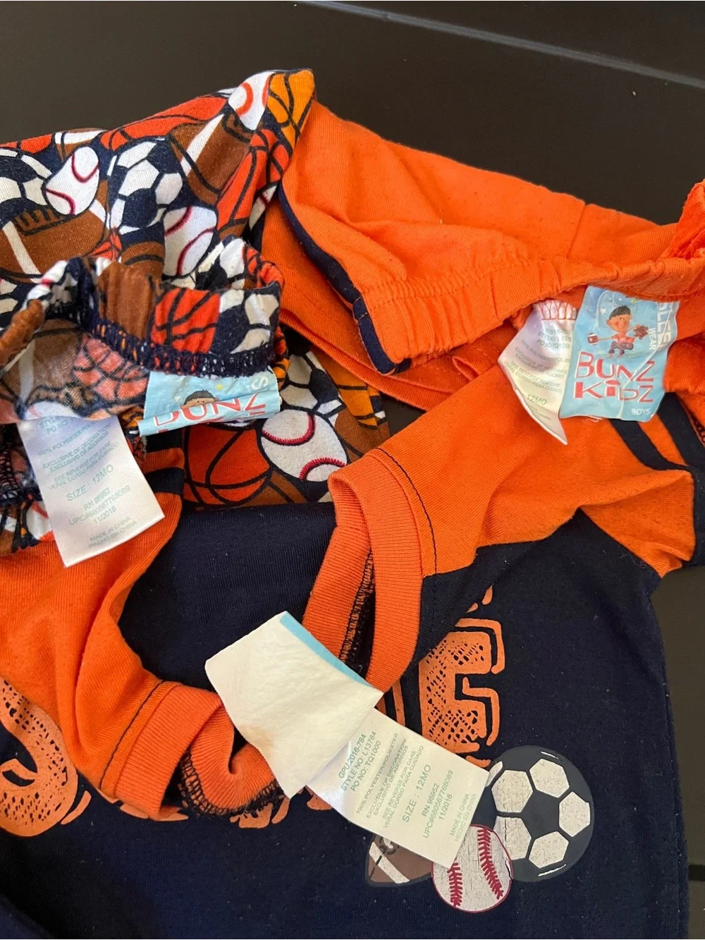 Kids' Navy & Orange 'Awesome' Sports Tee + Shorts Set